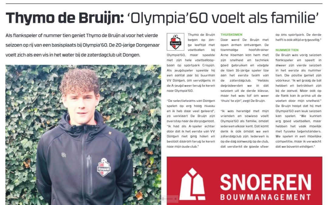 Interview Thymo in Voetbaljournaal