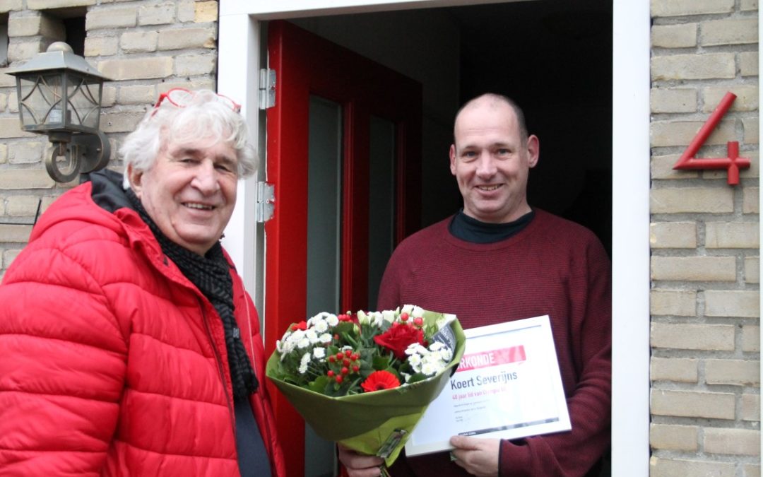 Koert Severijns 40 jaar lid Olympia’60