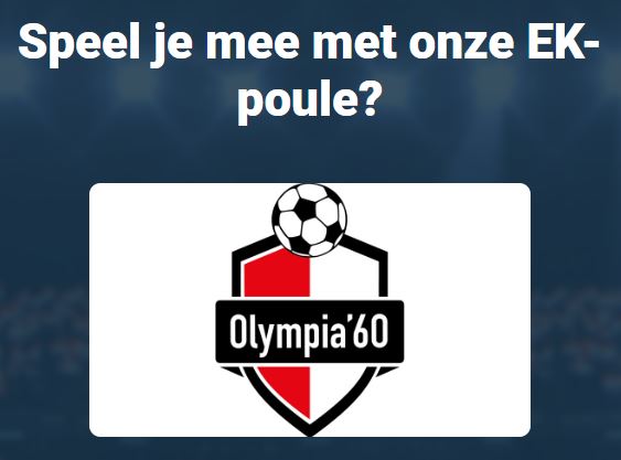 Doe mee aan de gratis #allemaalOlympia EK-Pool