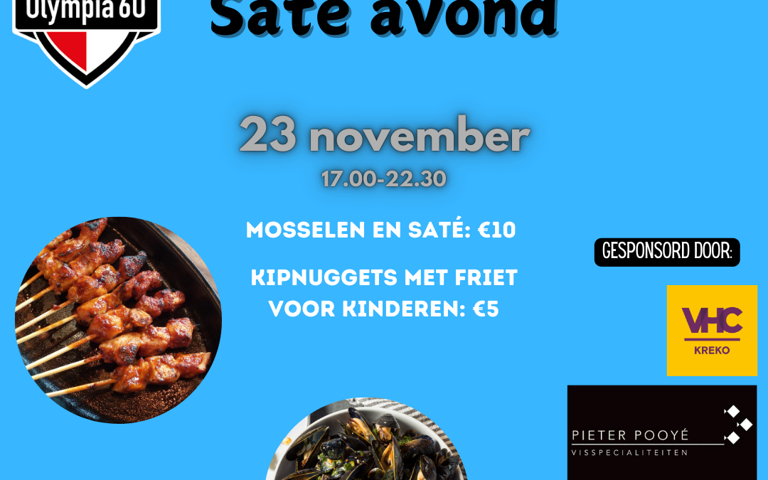 Mossel- en Satéavond 23 november