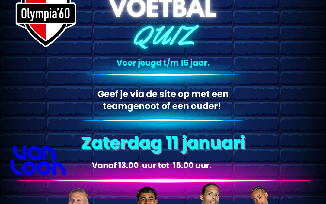 De 2e Jeugd Voetbal Quiz op 11 januari